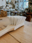 Preview: Klosettbürste KLASSIK, Holz flach, geölt / Nylon weiss